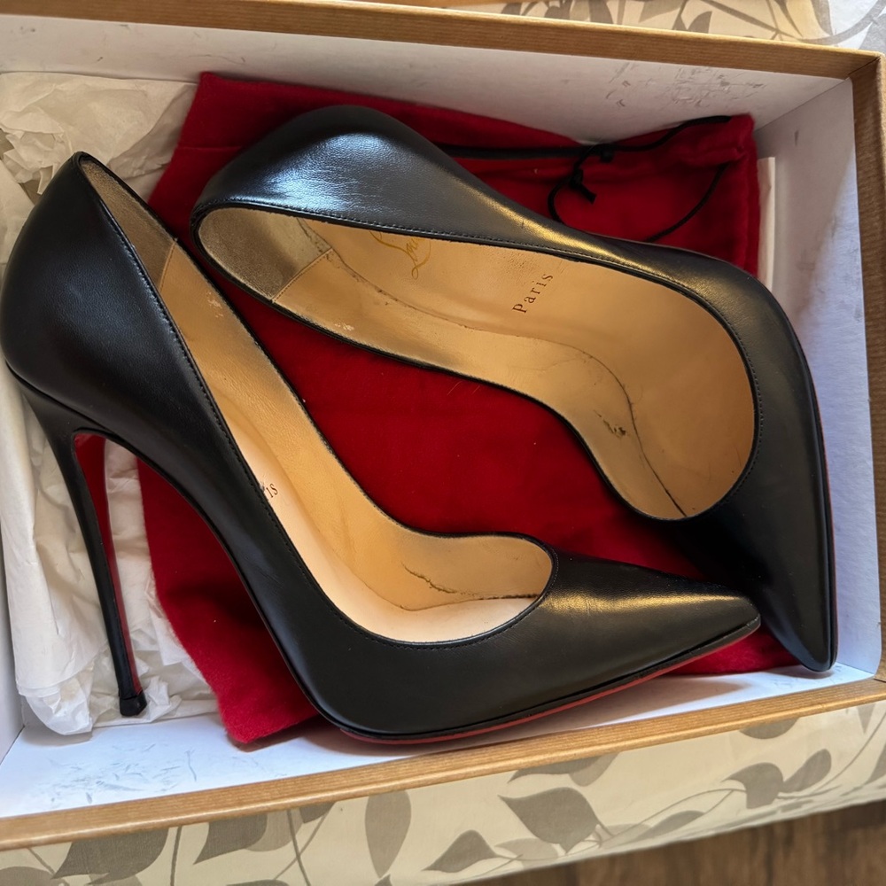 Christian Louboutin So Kate Black Leather